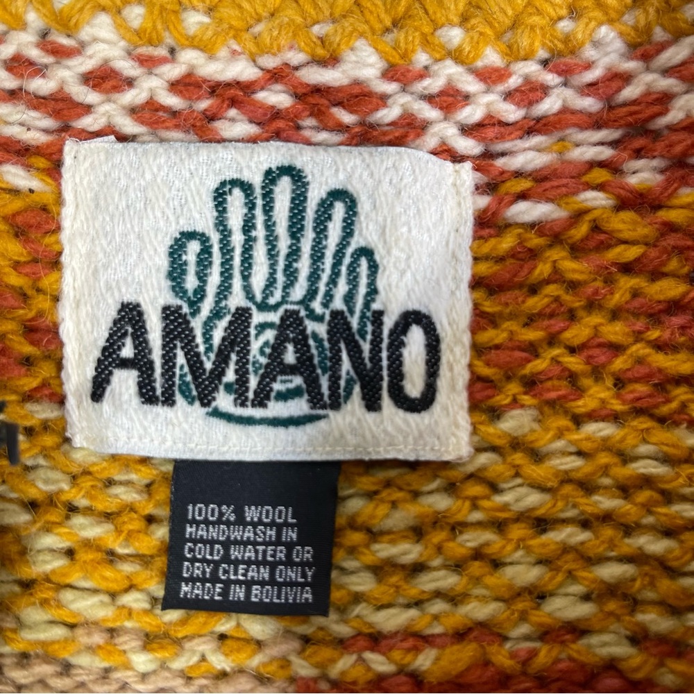 Rare Vintage Amano Rainbow Cardigan Sweater Top Size M/L - Picture 7 of 11